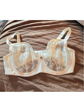 Just My Size Sheer Lace Balconette Bra Size 38D